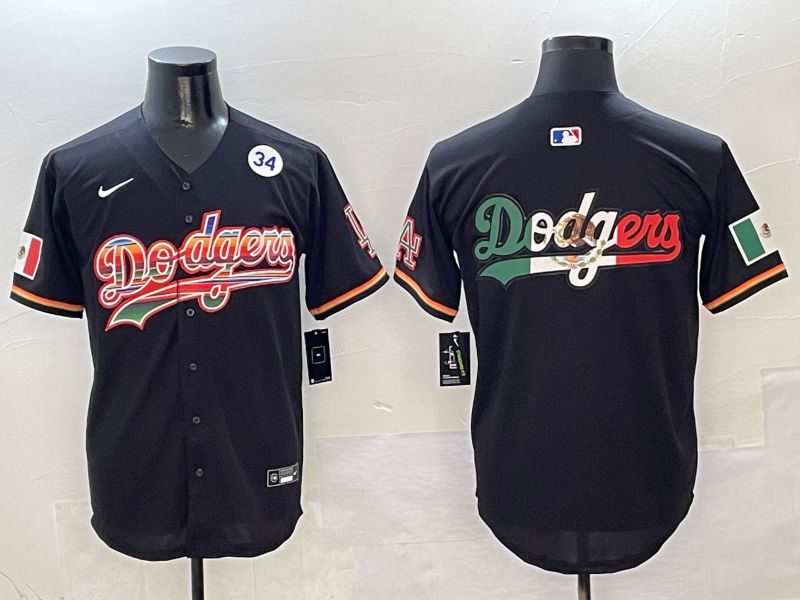 Men Los Angeles Dodgers Blank Black rainbow Nike 2025 MLB Jersey style 10->los angeles dodgers->MLB Jersey